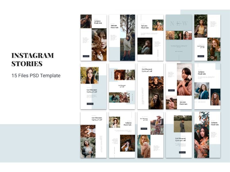 Instagram Stories Discount Fashion Social Media Template