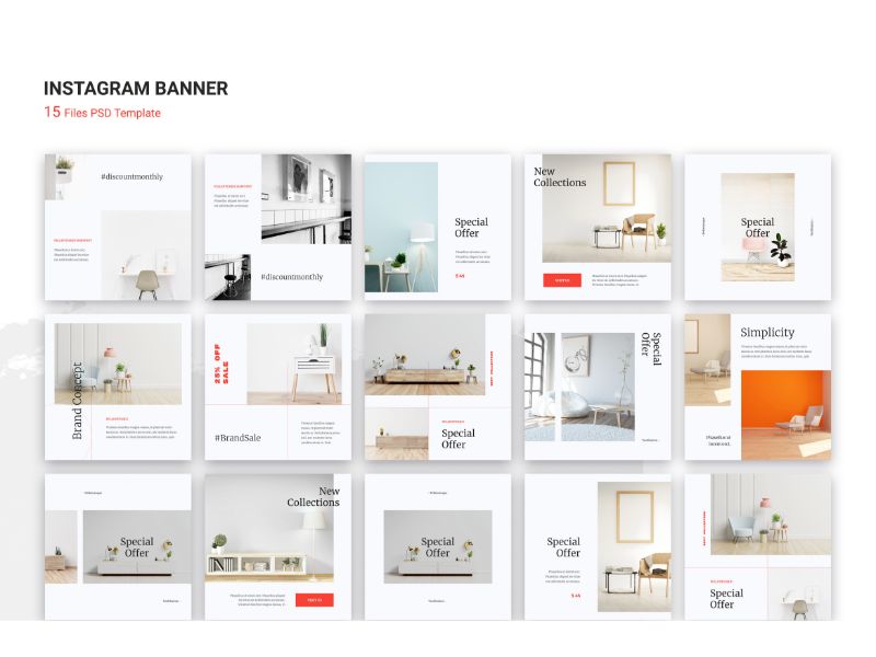 Instagram Banner Interior Sale Social Media Template