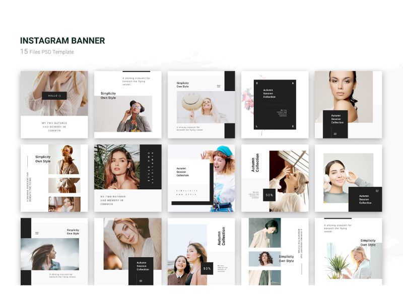 Instagram Banner Autumn Collection Social Media Template