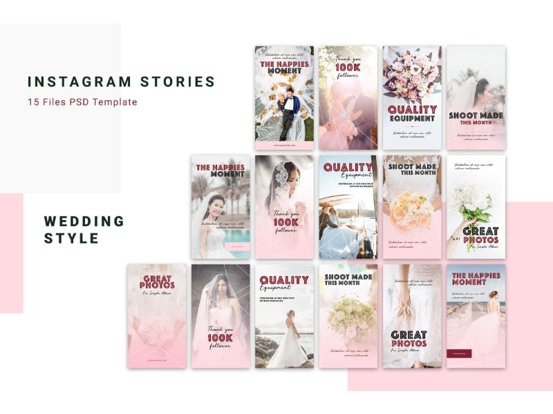 Instagram Stories Wedding Style Social Media Template