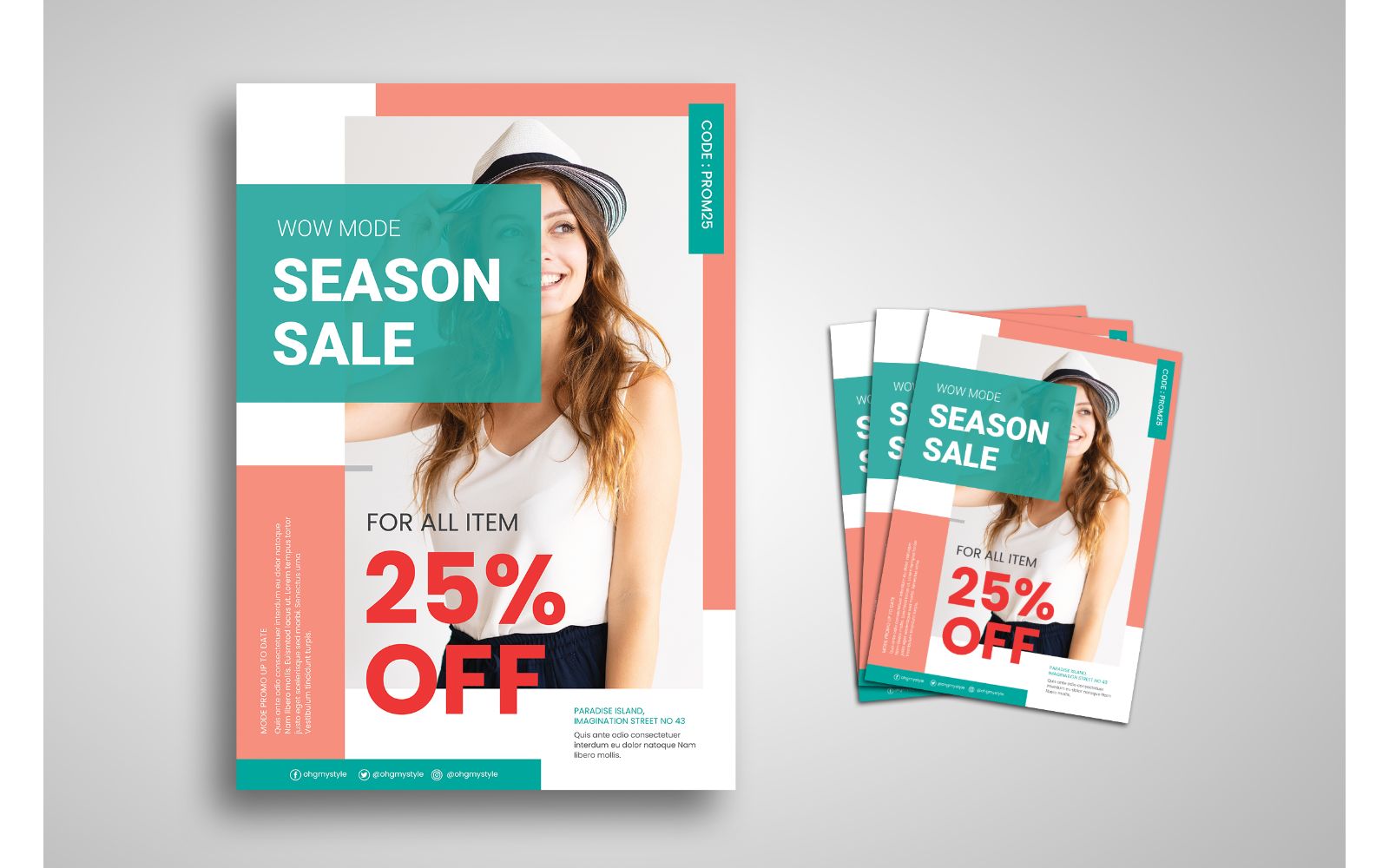 Flyer  Fashion Season Sale - Corporate Identity Template