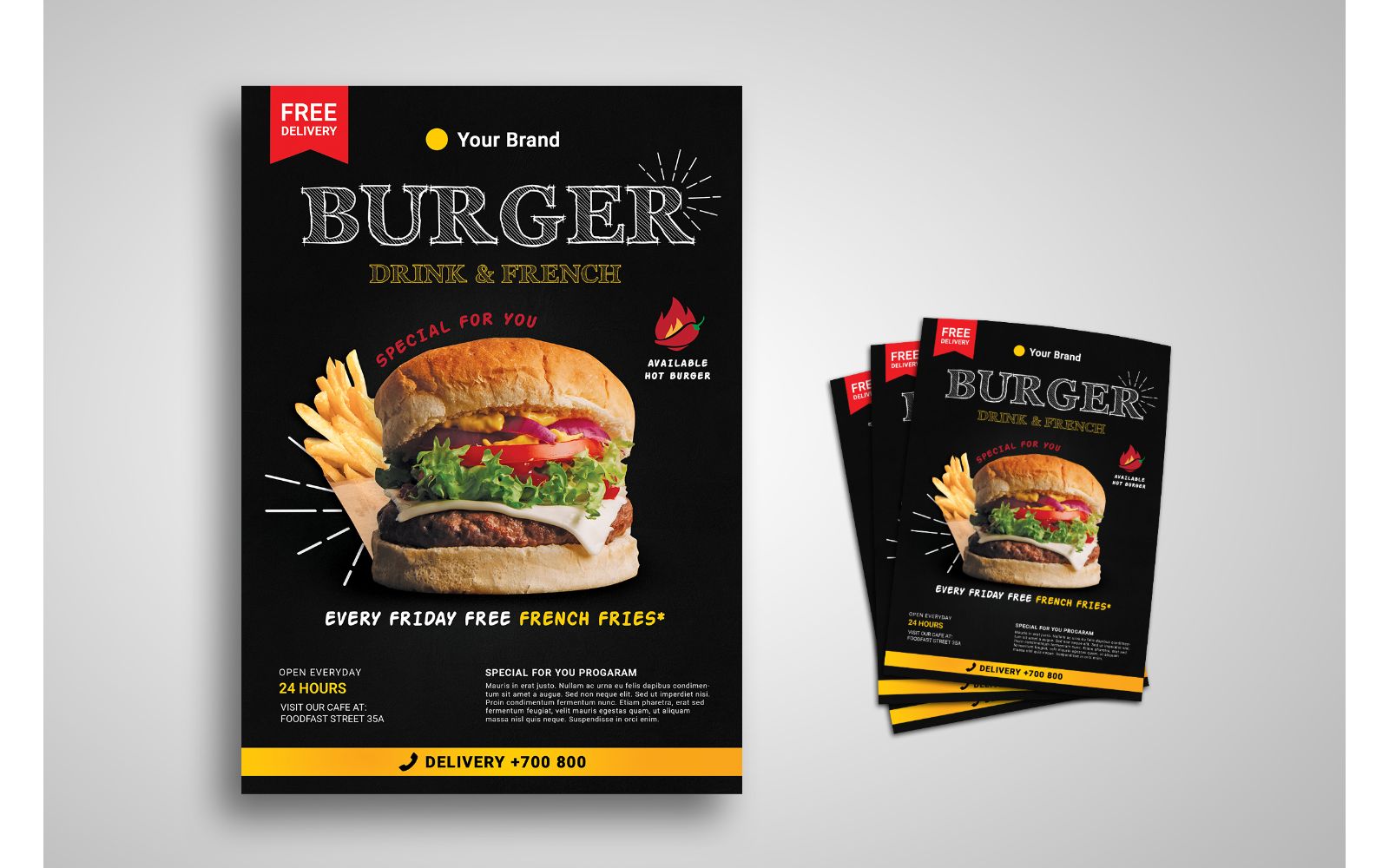 Flyer  Burger - Corporate Identity Template