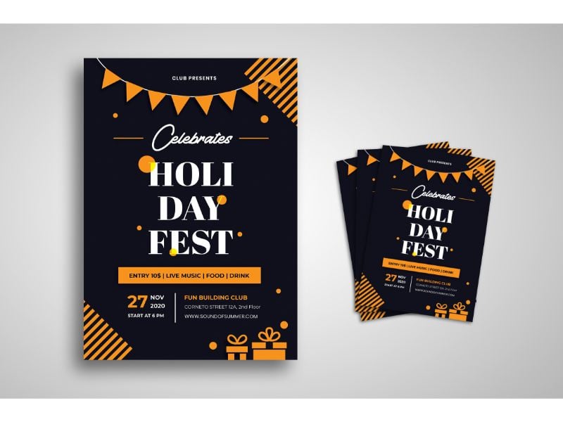 Flyer  Holiday Fest - Corporate Identity Template