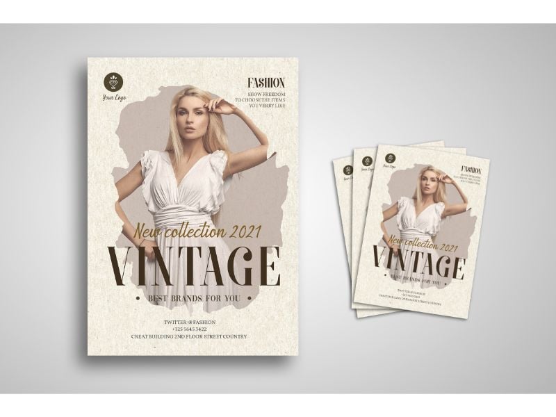 Flyer  Vintage Fashion - Corporate Identity Template