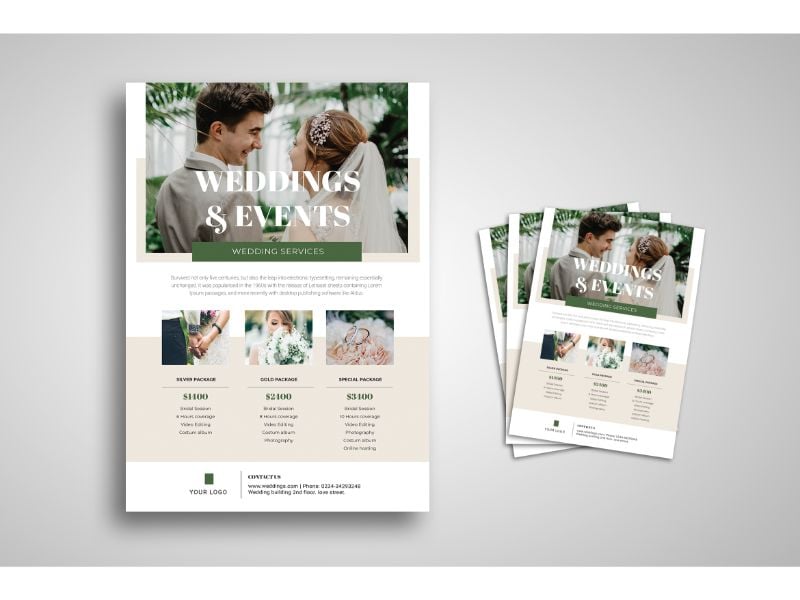 Flyer  Wedding Services - Corporate Identity Template