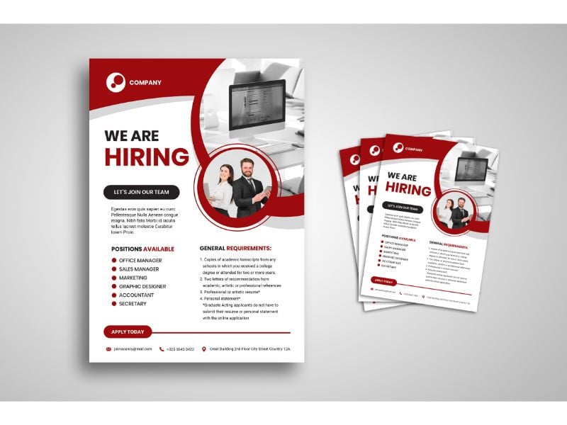 Flyer  Hiring Jobs - Corporate Identity Template