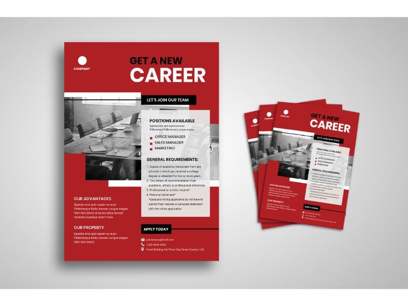 Flyer  Get A New Career - Corporate Identity Template