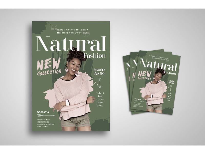 Flyer  Natural Fashion - Corporate Identity Template