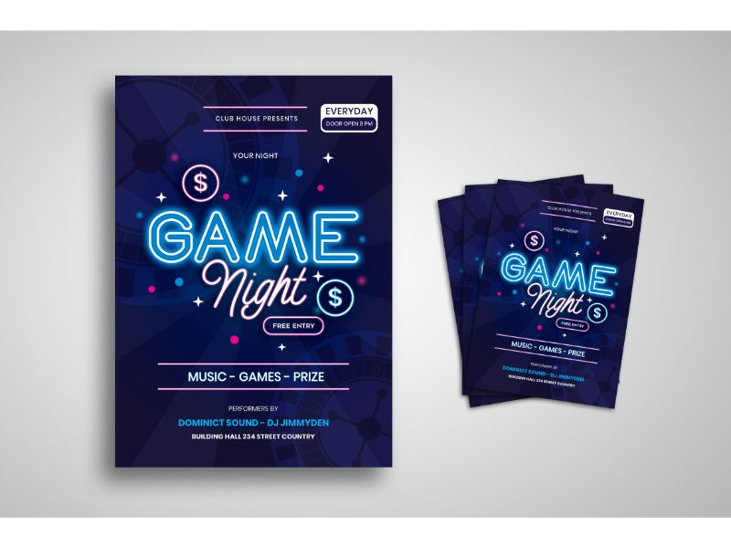 Flyer  Game Night - Corporate Identity Template