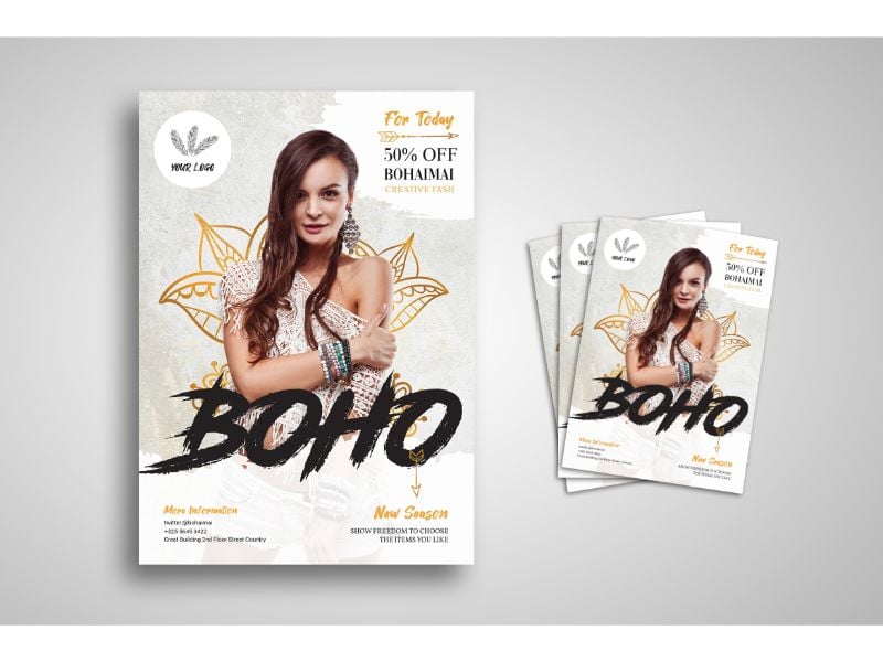 Flyer  Boho - Corporate Identity Template