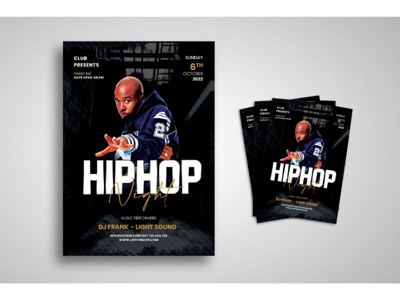 Flyer  Hiphop Night - Corporate Identity Template