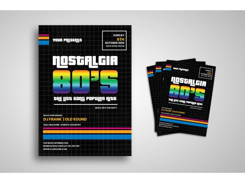 Flyer  Nostalgia 80's - Corporate Identity Template