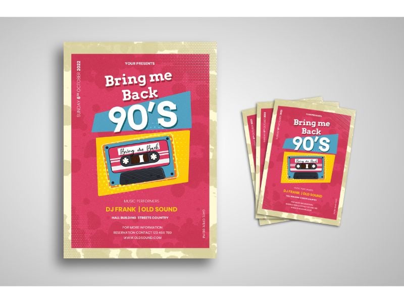 Flyer  Bring Back 90's - Corporate Identity Template