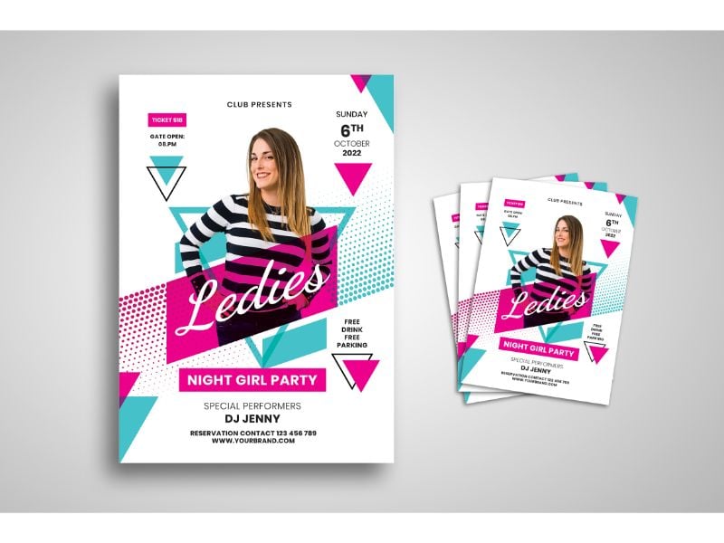 Flyer  Night Girl Party - Corporate Identity Template