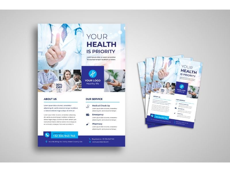 Flyer  Health Service - Corporate Identity Template