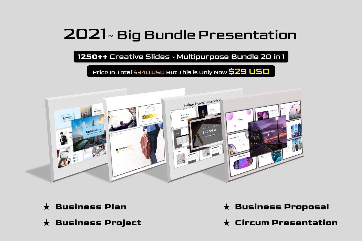 Big Bundle 20 in 1 - Multipurpose PowerPoint template