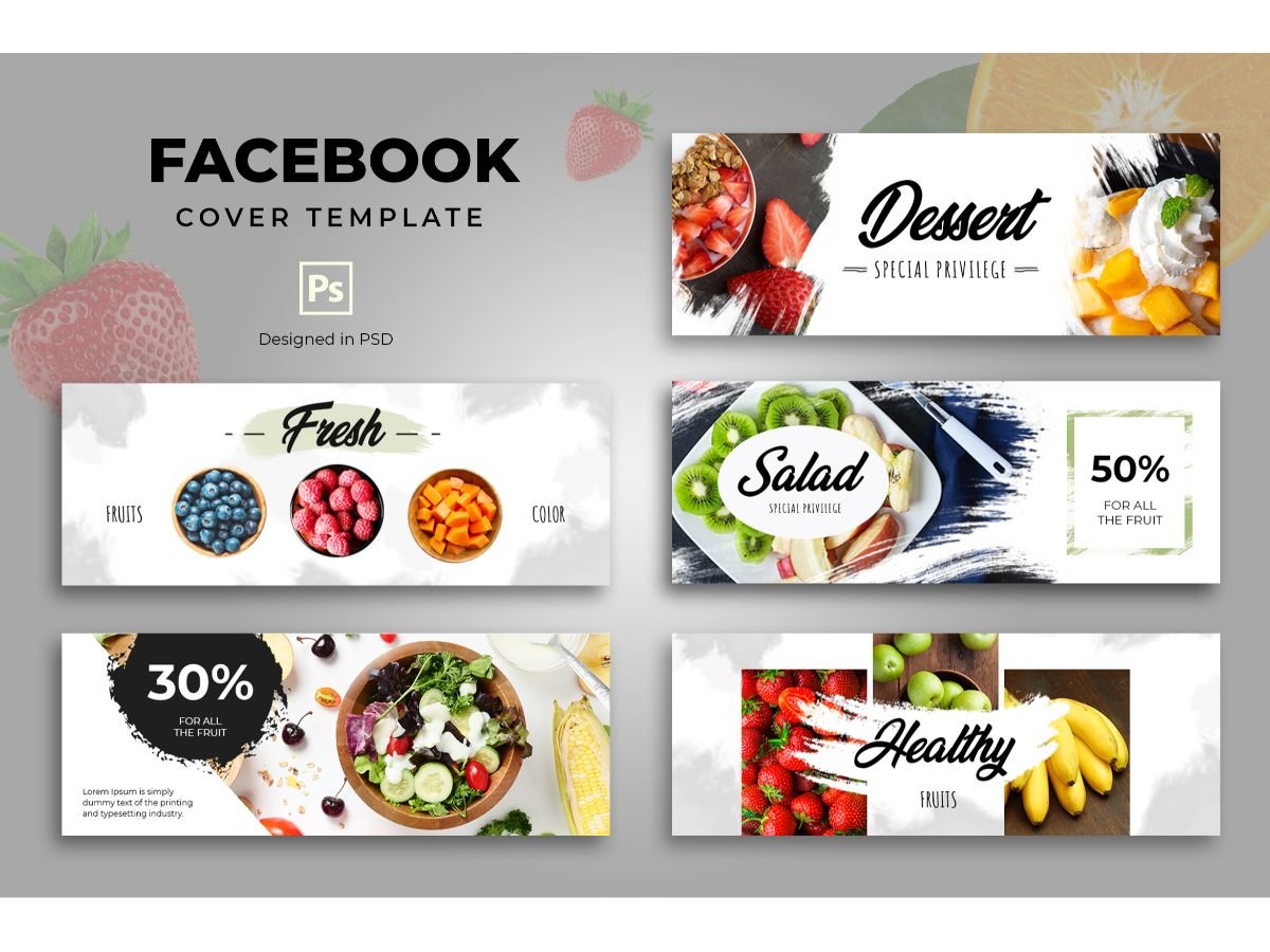 Facebook Template Dessert for Social Media