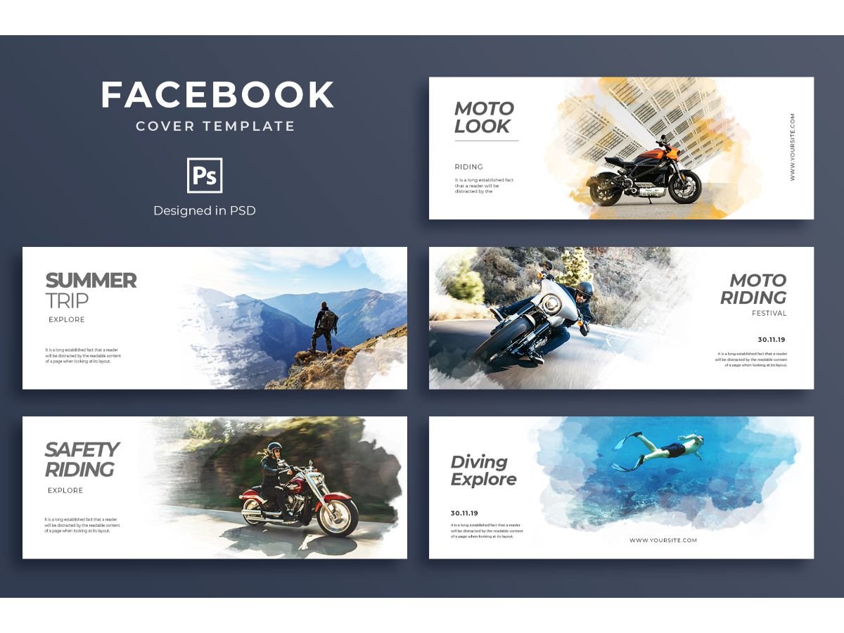 Facebook Template Trip for Social Media