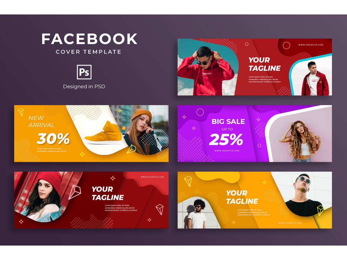 Facebook Template Trendy Fashion for Social Media