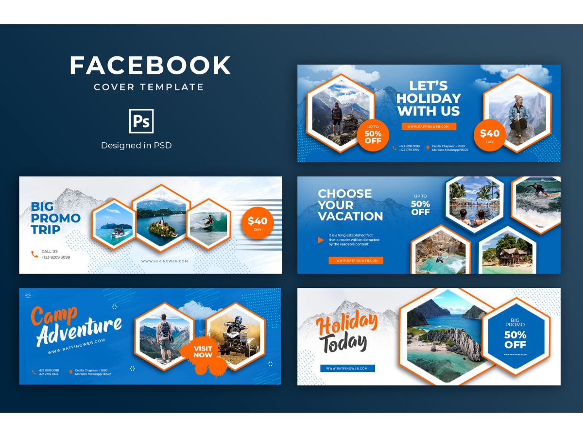 Facebook Template Big Promo Trip for Social Media