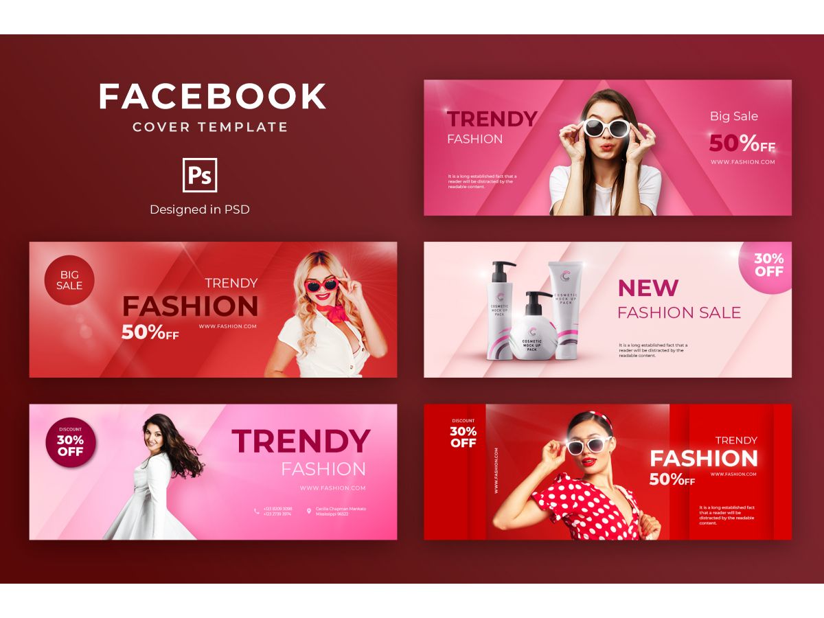 Facebook Template Women Fashion for Social Media