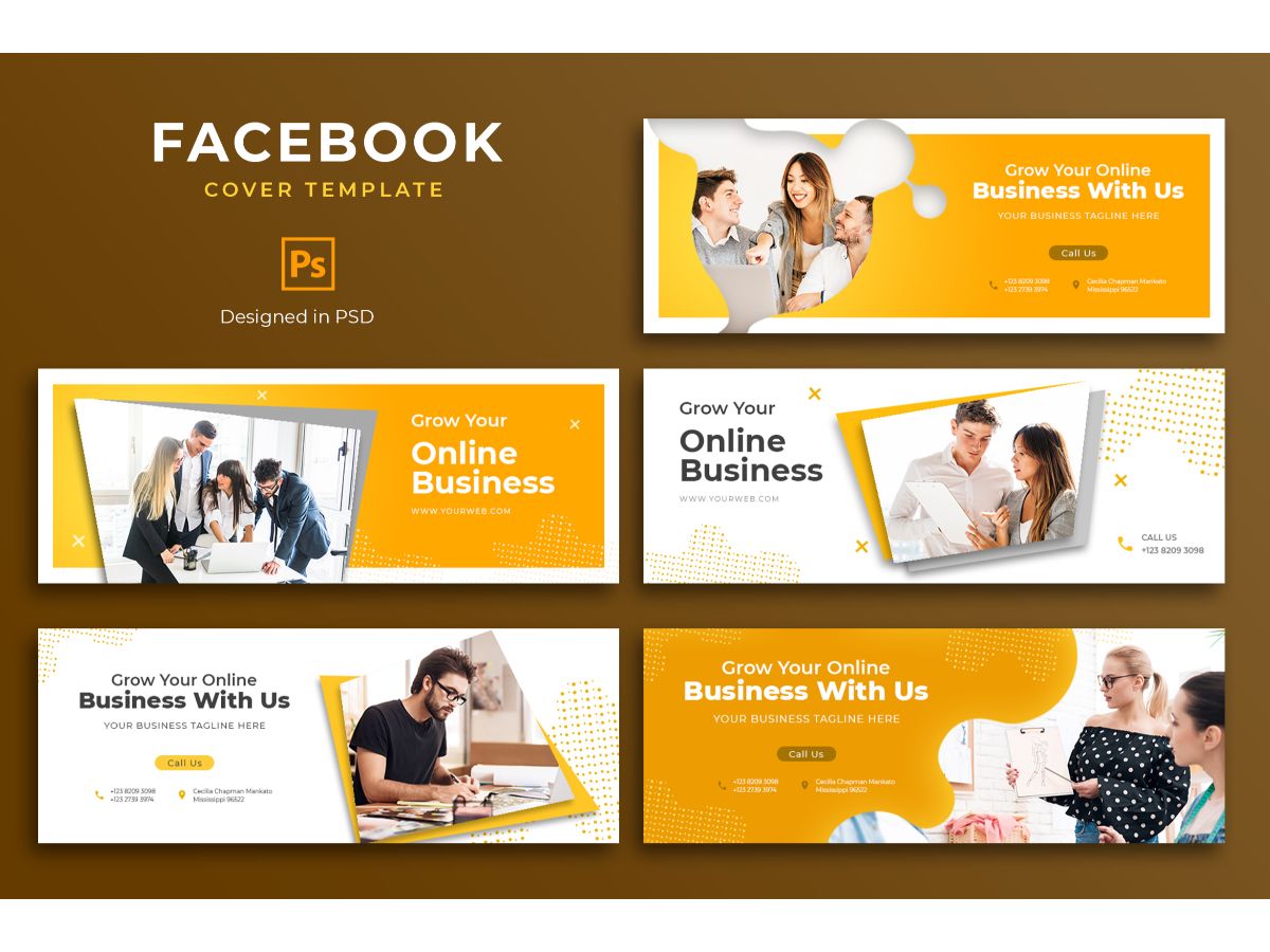 Facebook Template Online Business for Social Media