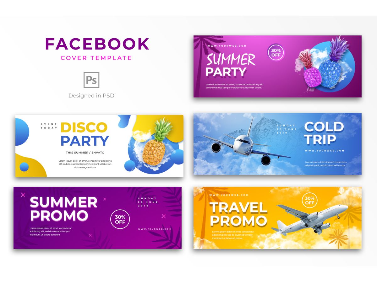 Facebook Template Summer party for Social Media