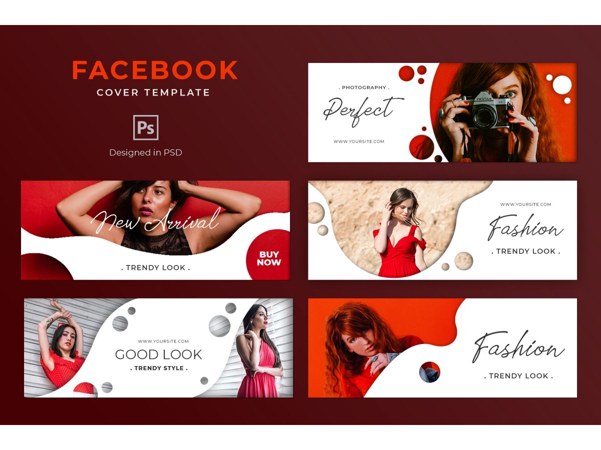 Facebook Template Trendy Look for Social Media