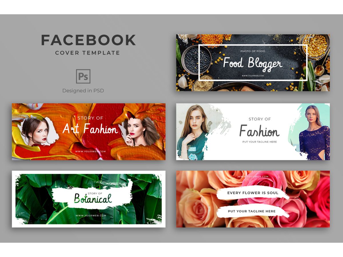 Facebook Template Food Blogger for Social Media