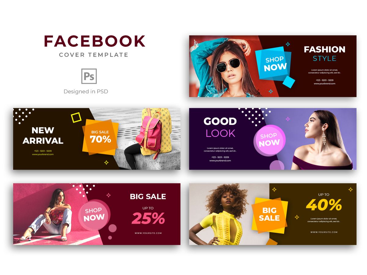 Facebook Template Fashion style for Social Media