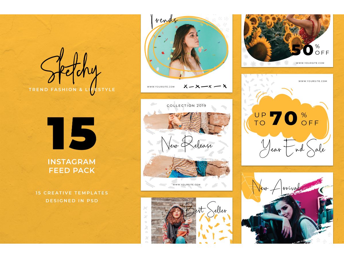 Instagram Template Sketchy for Social Media