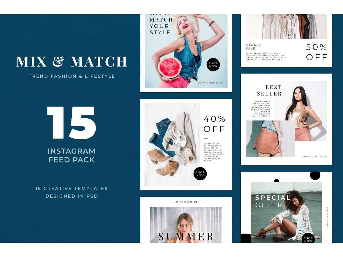 Instagram Template Mix & Match for Social Media