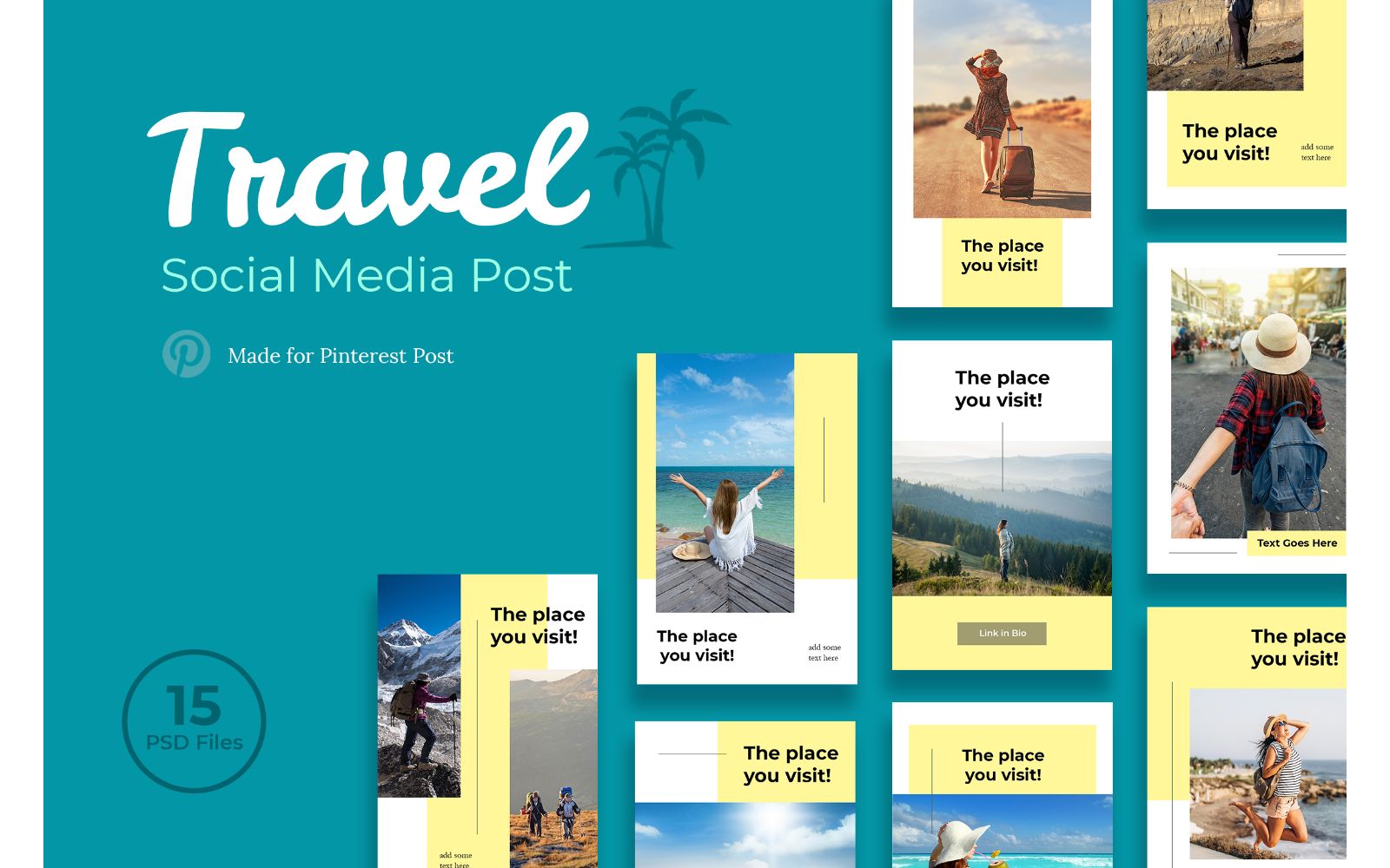 Pinterest Travel Social Media Template