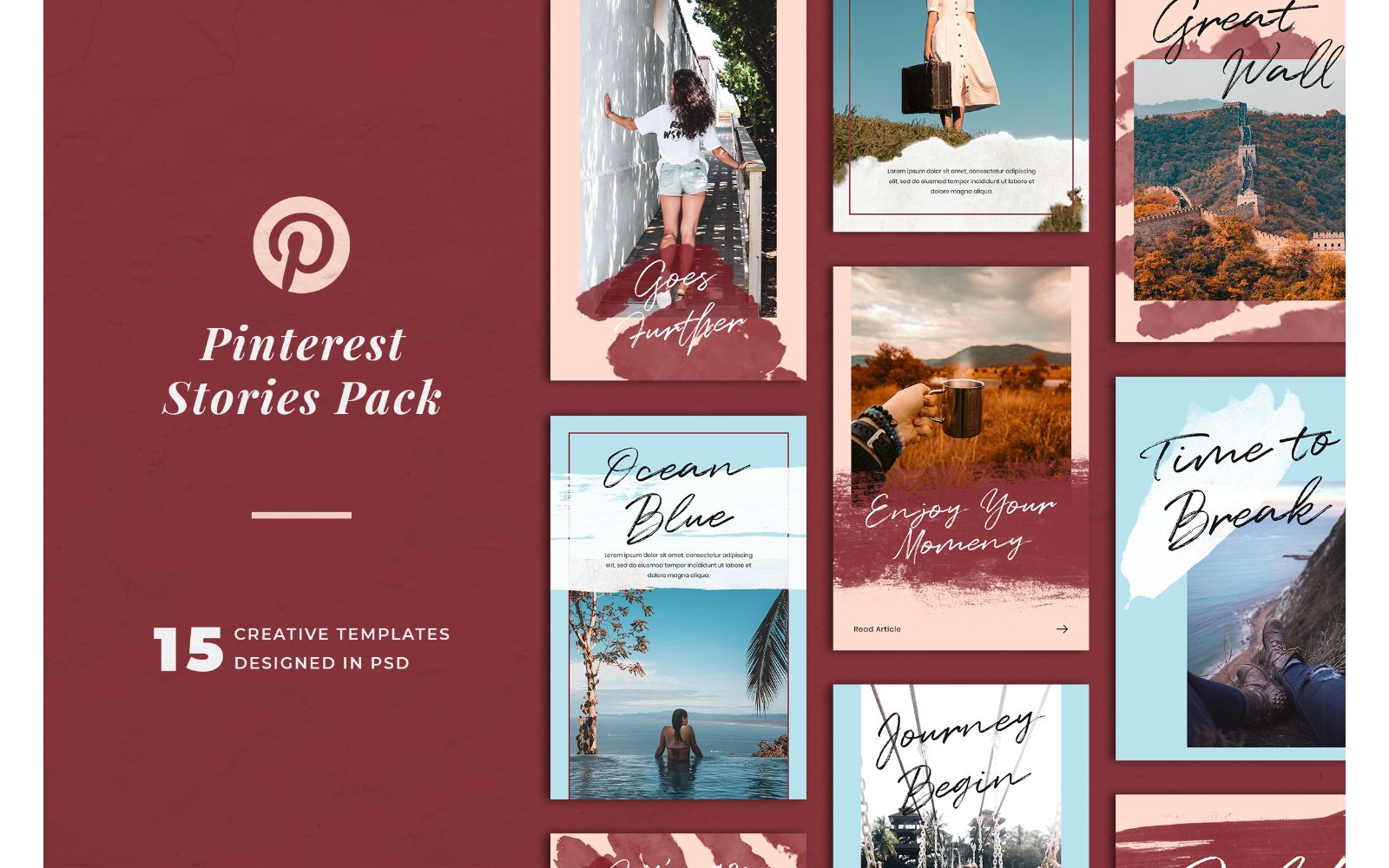 Pinterest Traveling Social Media Template