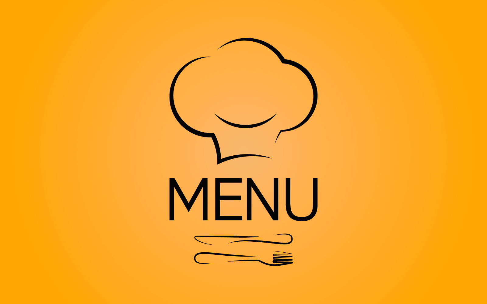 Menu Chef  Design. Logo Template