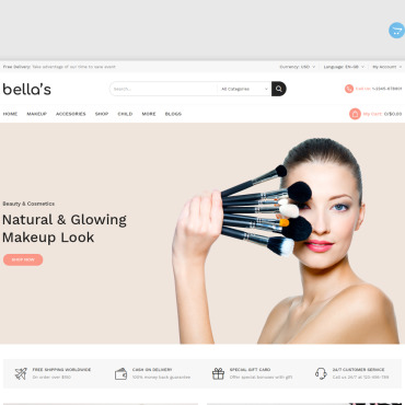 Makeup Beauty OpenCart Templates 156074