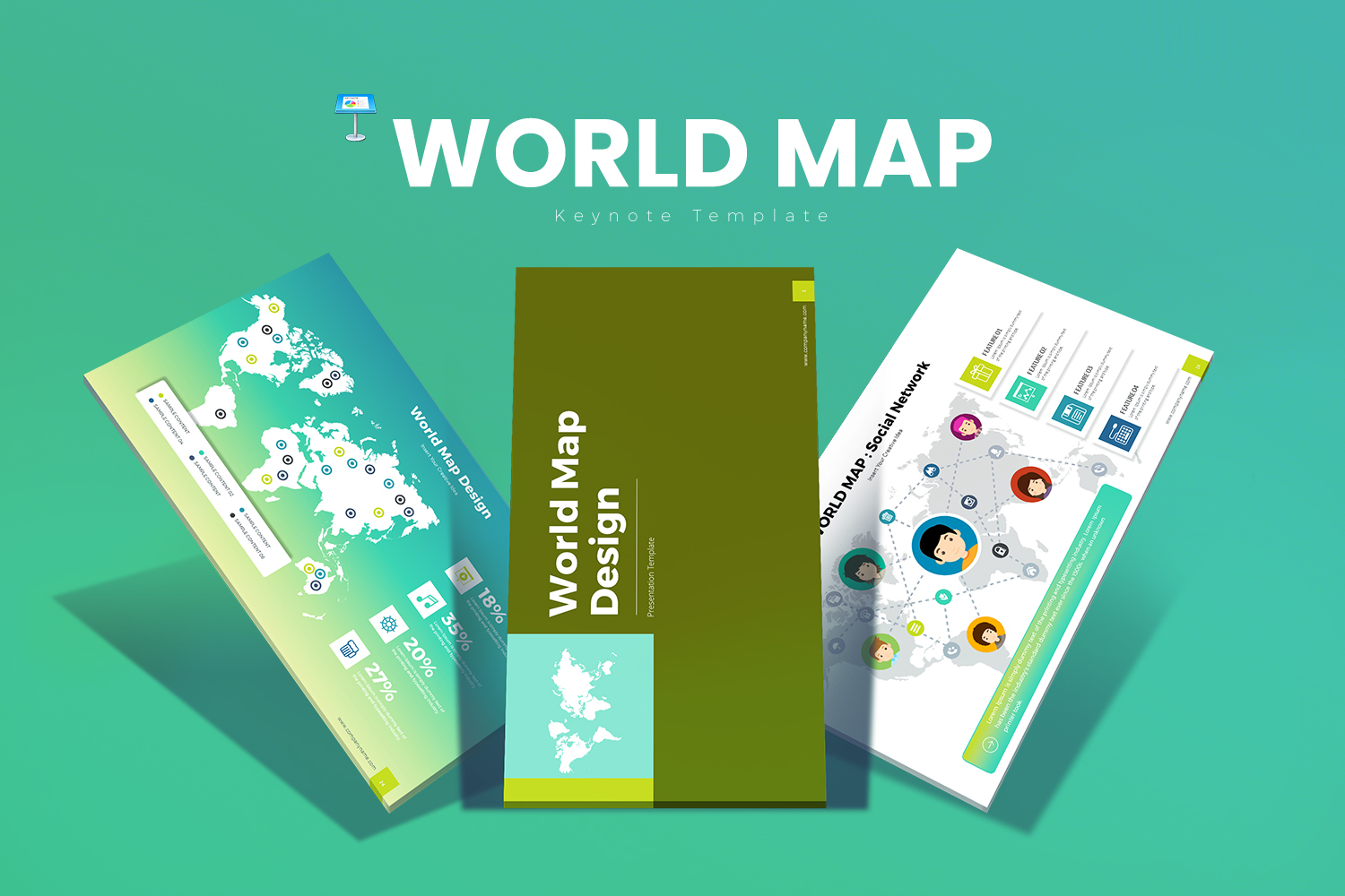 World Map - Keynote template