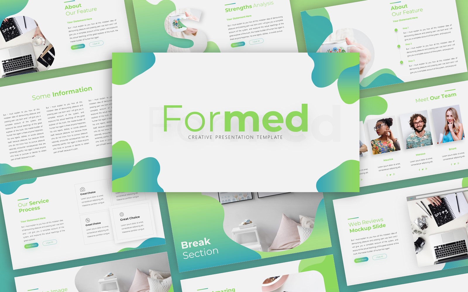 Formed Creative Presentation PowerPoint template