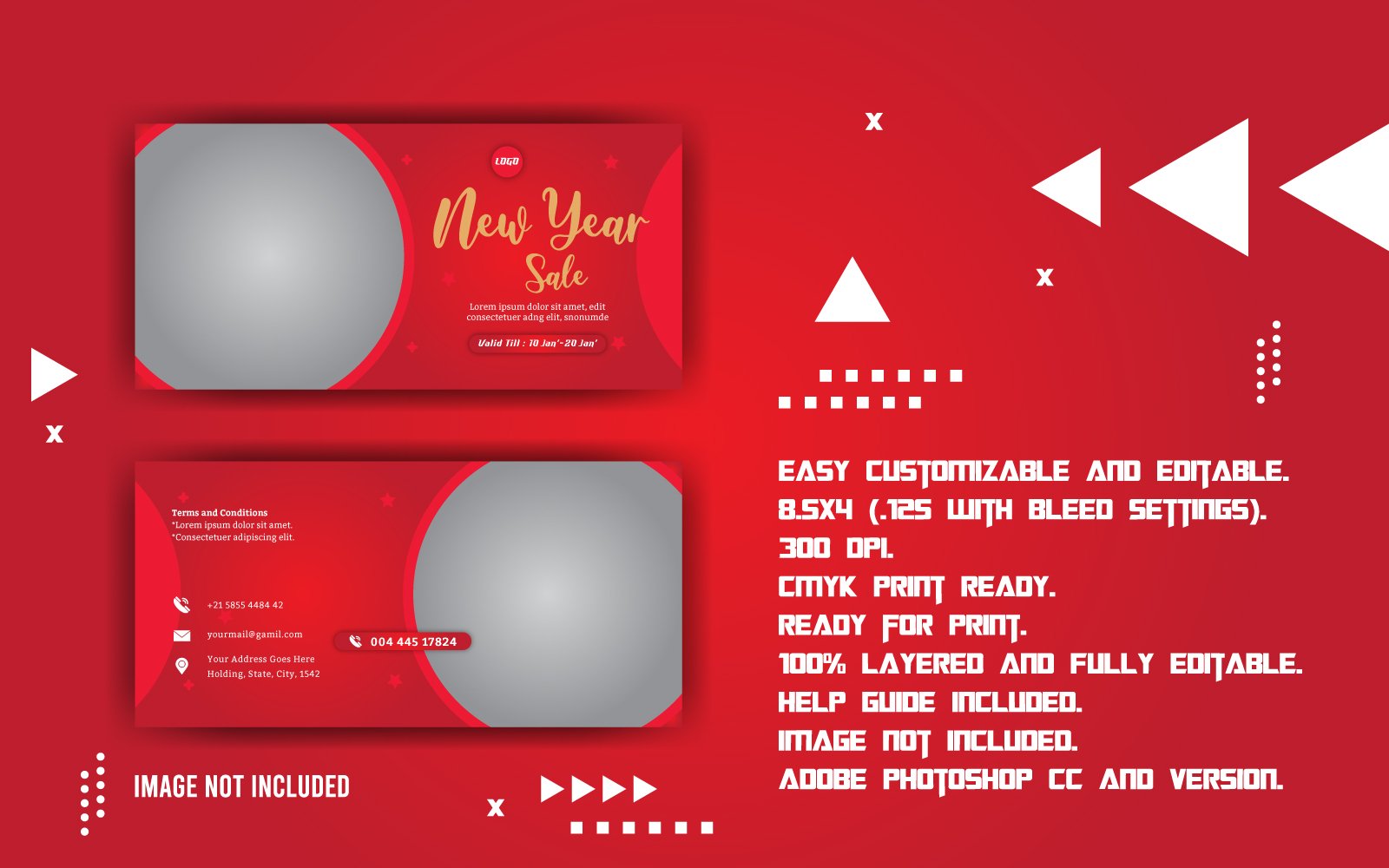 New Year Promotional Sale Voucher Corporate