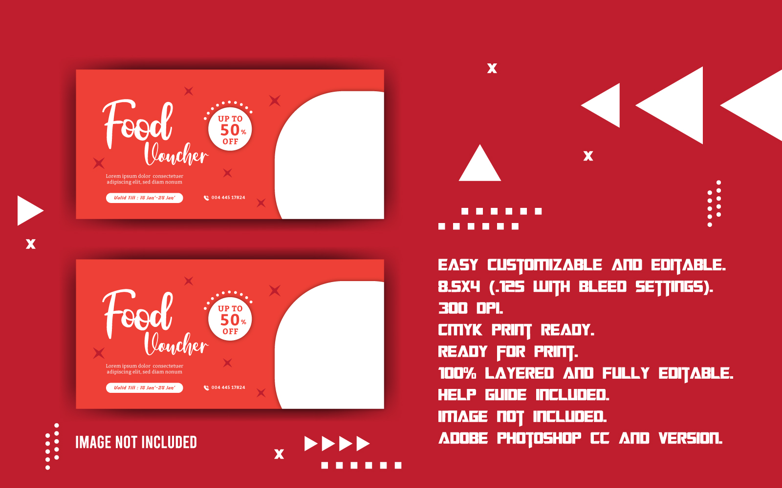 Promotional Food Discount Voucher - Corporate Identity Template