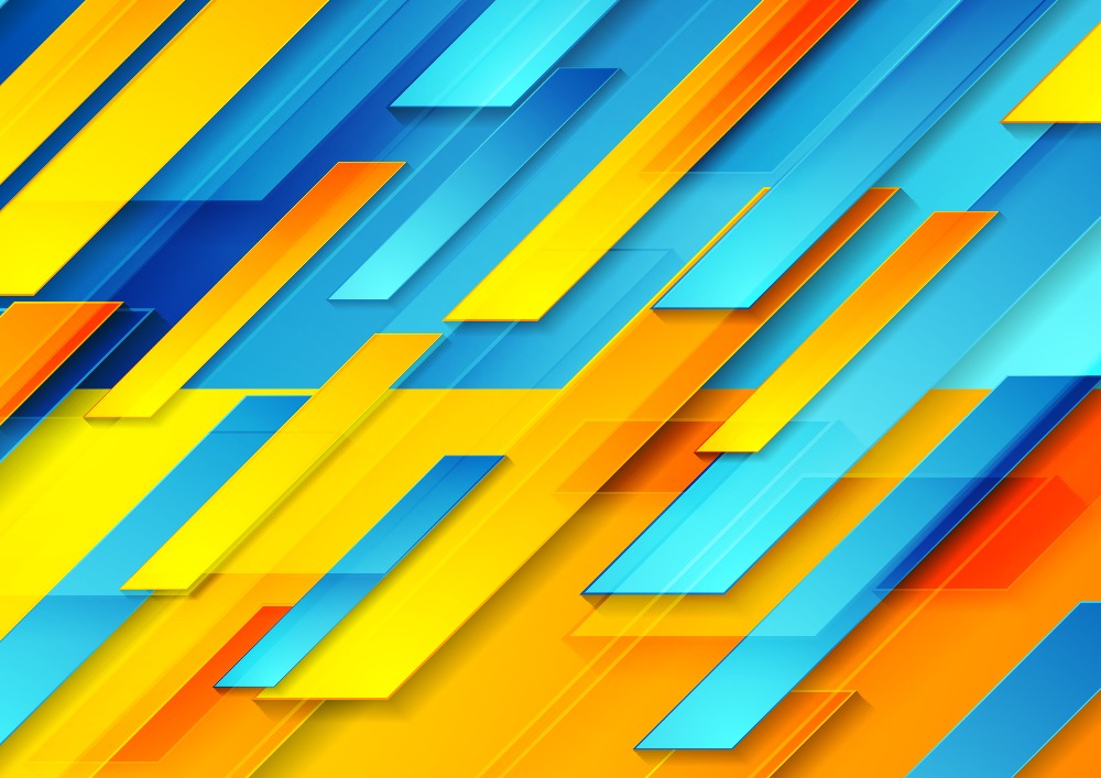 Orange Tech Geometric Background