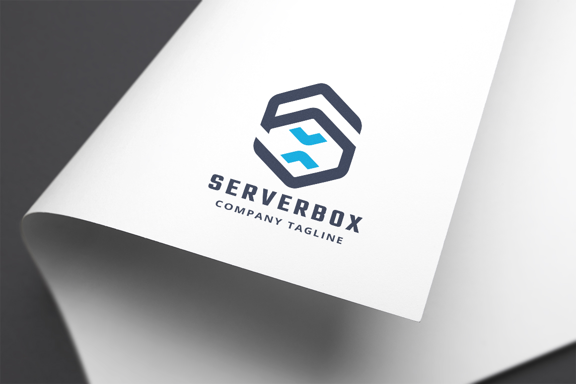 Server Box Letter S Logo Template