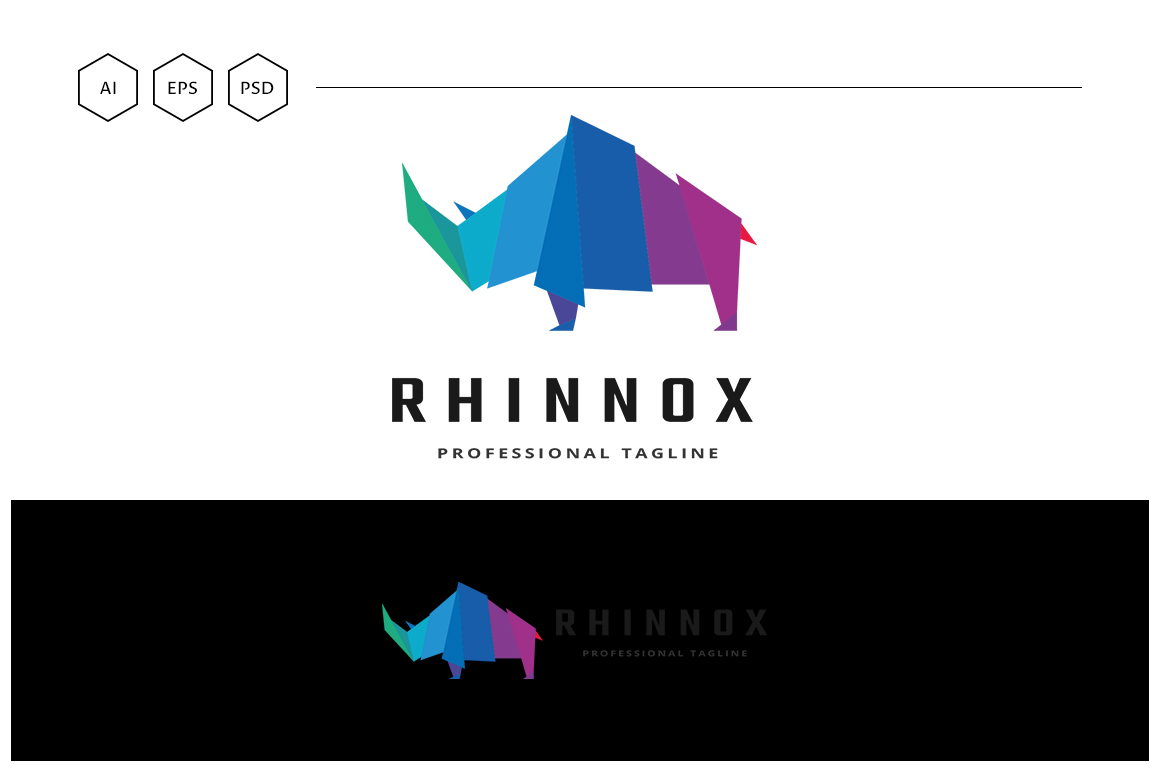 Rhino Colorful Logo Template