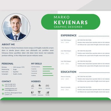 Business Abstract Resume Templates 156669
