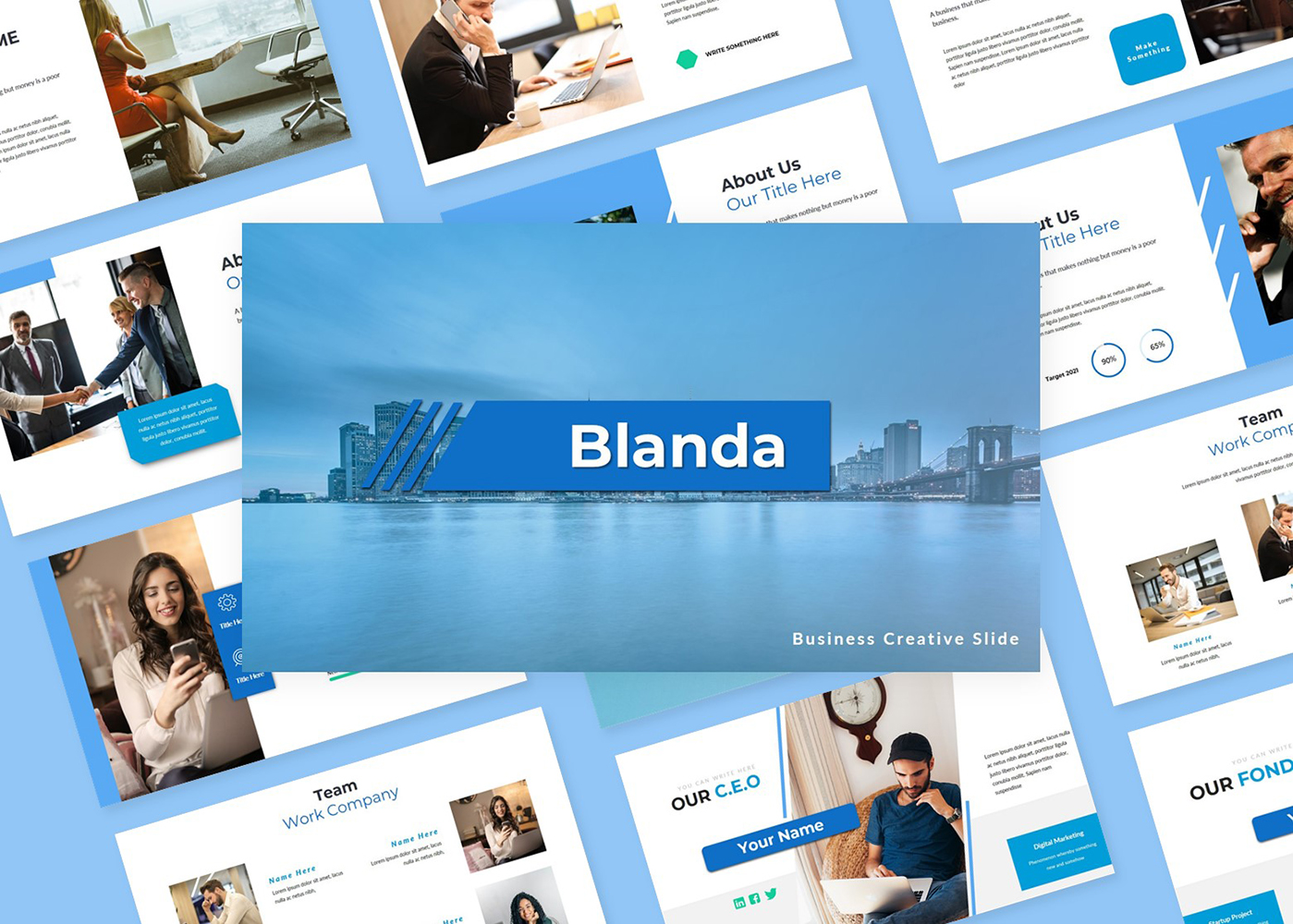 Blanda Business Creative Slide PowerPoint template