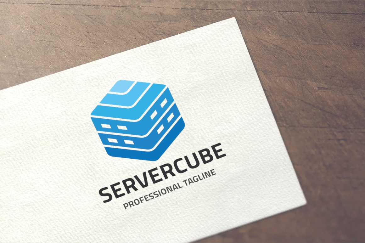 Server Cube Logo Template