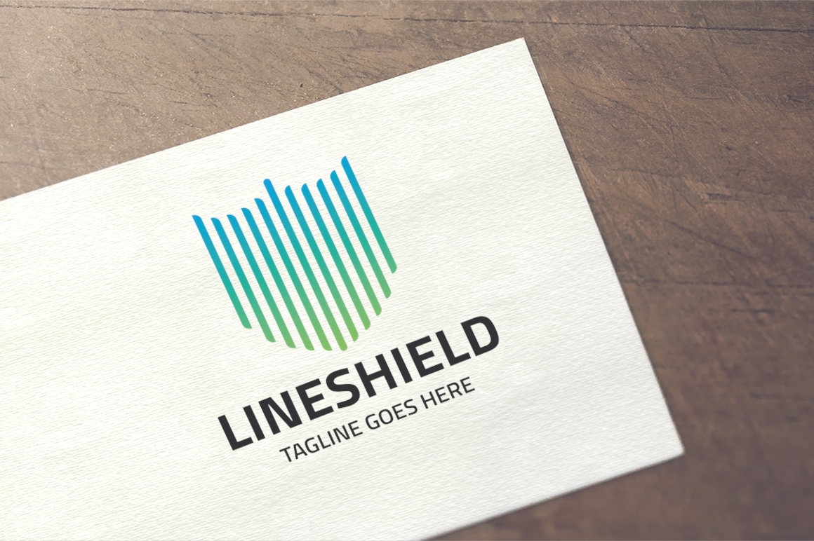 Line Shield Logo Template