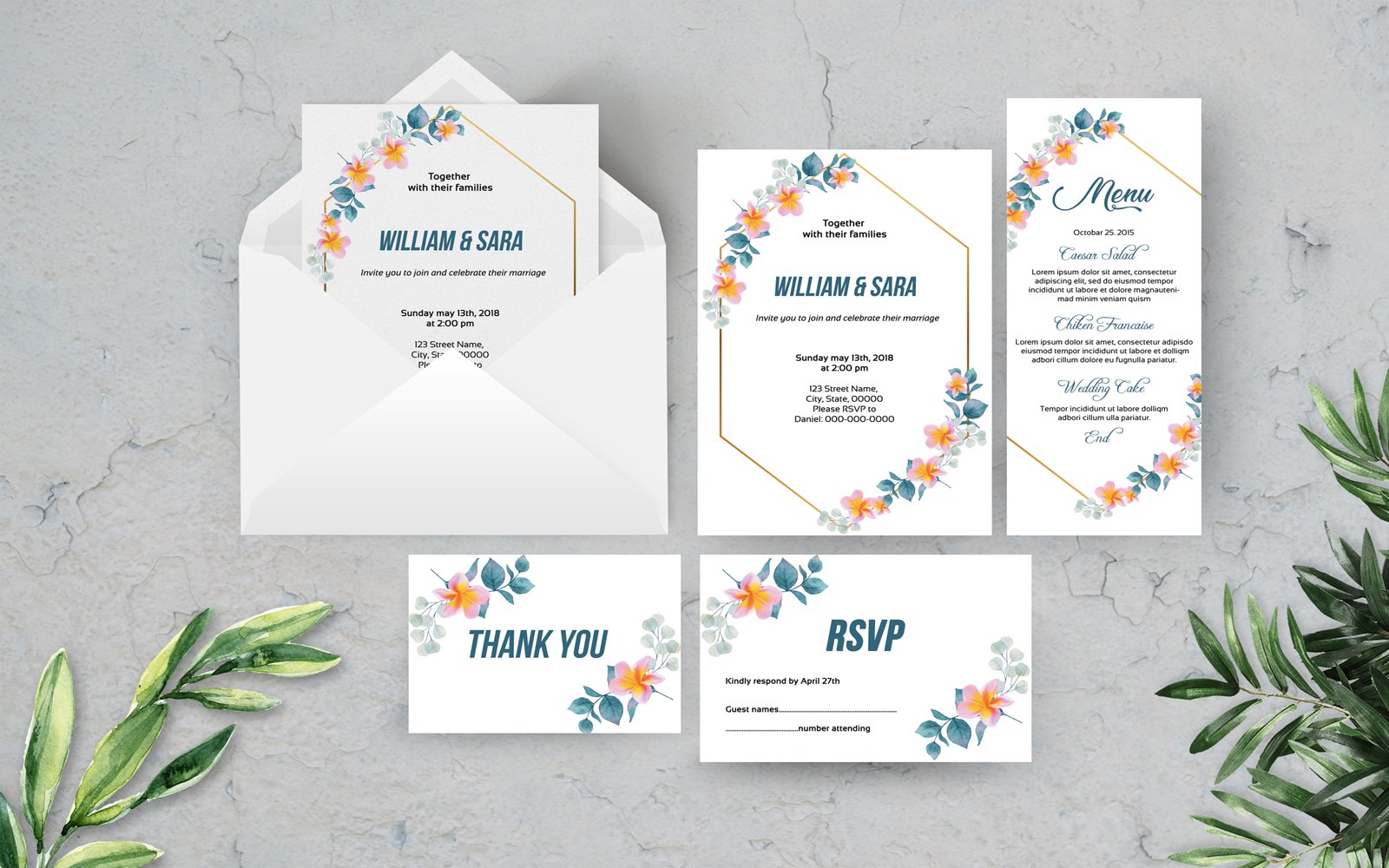 Wedding Invitation Set - Corporate Identity Template