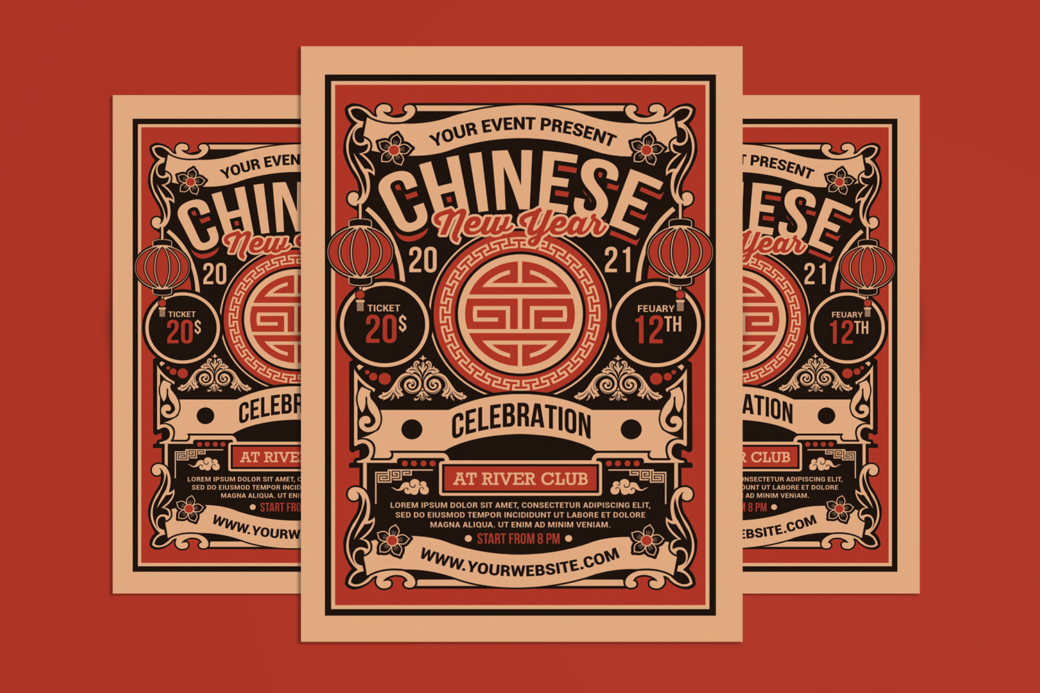 Chinese New Year Celebration Flyer - Corporate Identity Template