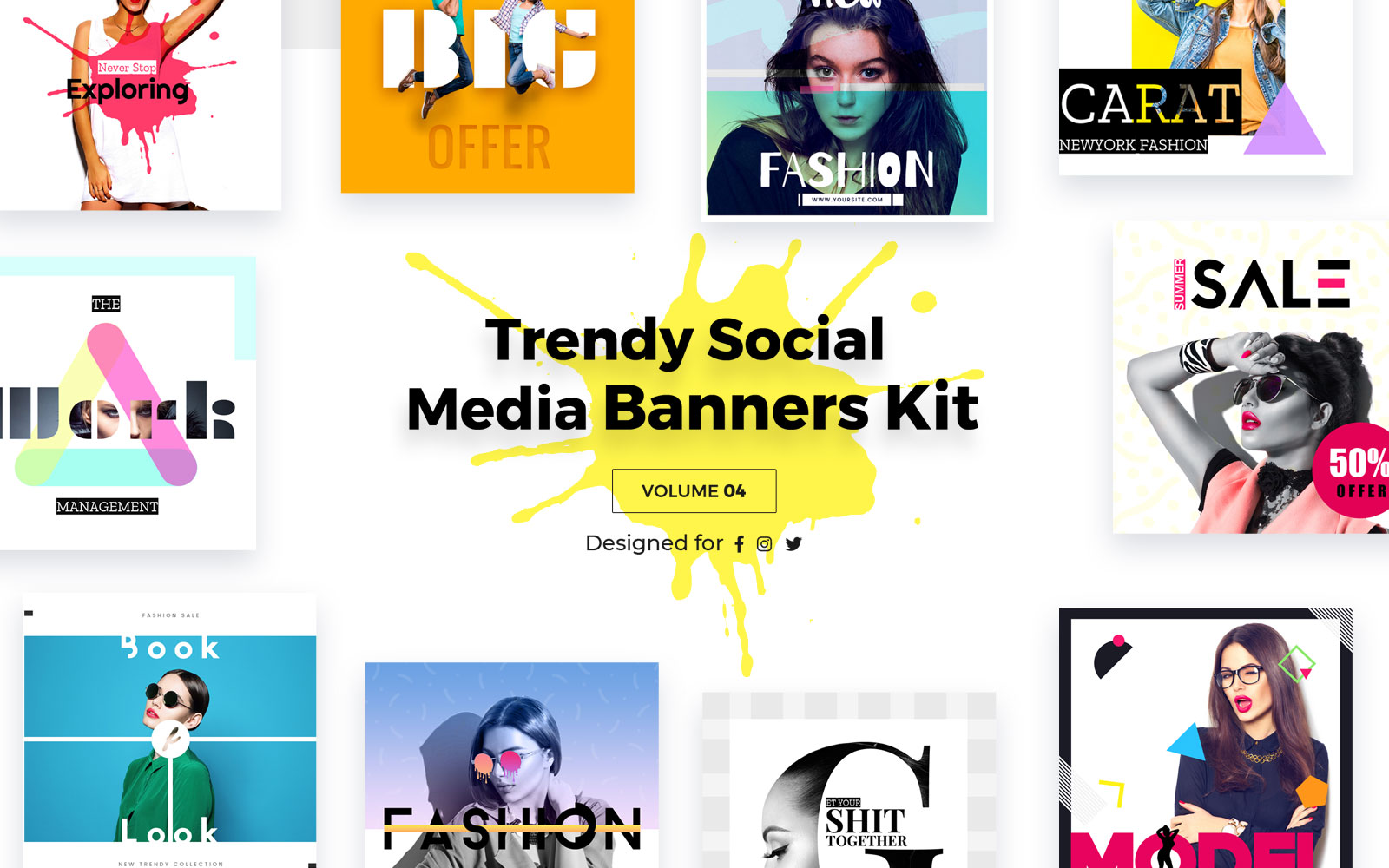 Trendy Banners Pack IV Social Media Template